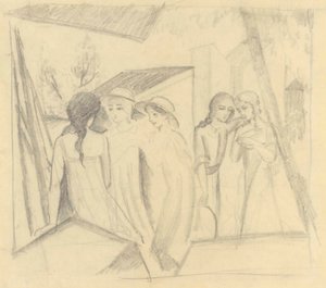 Cinq filles sur le balcon - August Macke